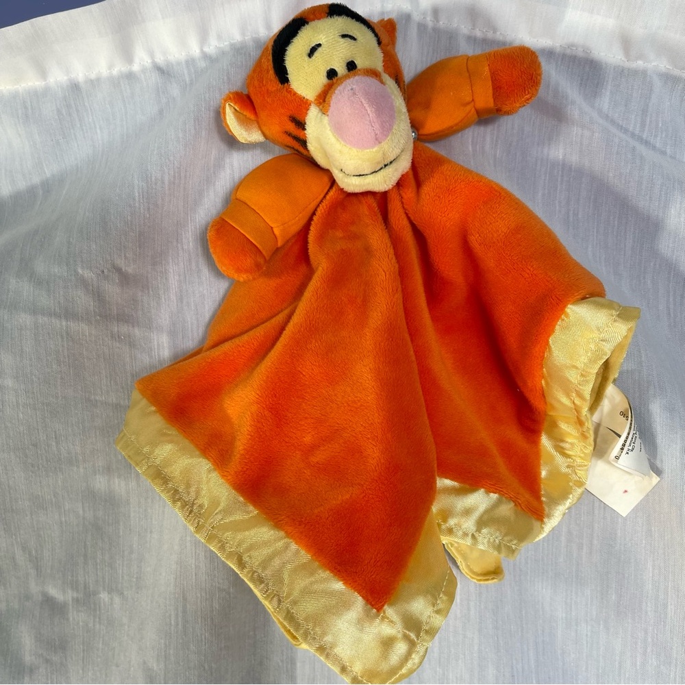 Disney Baby Tigger Plush Security Blanket for Baby Halloween Decor Plush Satin